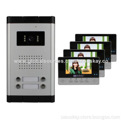Video Doorphone with IR Night Vision, Outdoor Camera and 4.3-inch TFT Indoor Monitor